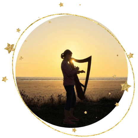Anja Wallbaum Harfenklänge Sonnenuntergang